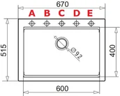 Zlewozmywaki - Pyramis Zlew SIROS 67x51,5) 1B beż piaskowy 70094101) - miniaturka - grafika 1
