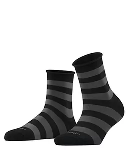 Burlington Kobiety Krótkie skarpety Aberdeen W SSO Bawełna z wzorem 1 Para, Czarny (Black 3000), 36-41 - Skarpetki damskie - miniaturka - grafika 1