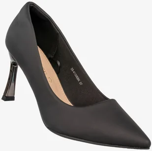 Szpilki Damskie Ekoskóra Buty Na Obcasie Eleganckie Czarne Potocki Czarny 38 - Czółenka - miniaturka - grafika 1