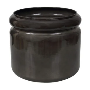Cermax Doniczka metalowa Randolf śr.31 cm szara - Donice - miniaturka - grafika 1