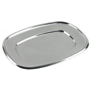 Kinghoff STALOWA TACA PÓŁMISEK 32cm KH-1375 - Tace i patery - miniaturka - grafika 1