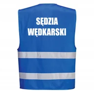 Odzież robocza - Kamizelka PORTWEST Niebieska rozmiar L/XL z nadrukiem Sędzia wędkarski - miniaturka - grafika 1