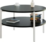 Ławy i stoliki kawowe - Czarny nowoczesny stolik kawowy P6-B79 - miniaturka - grafika 1