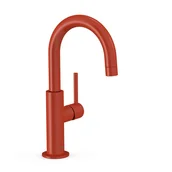 Baterie umywalkowe - Bateria umywalkowa Tres Study czerwony połysk 26290403TRO - miniaturka - grafika 1