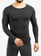 Bluzy sportowe męskie - Bluza termoaktywna Brubeck Comfort Wool LS - graphite - miniaturka - grafika 1