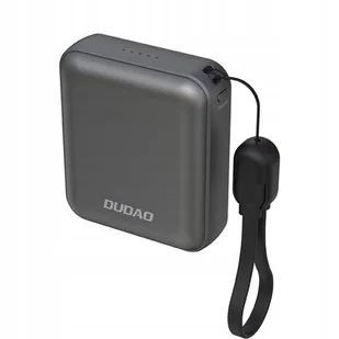 Powerbank Dudao K22+ 10000mAh 22.5W USB-C z zawieszką / kablem - szary - Powerbanki - miniaturka - grafika 1