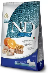 Farmina N&D Ancestral Grain Canine Codfish&Orange Adult Mini 0,8 kg - Sucha karma dla psów - miniaturka - grafika 1