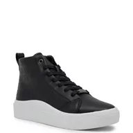 Trampki damskie - Calvin Klein Skórzane trampki CUPSOLE WAVE HIGH TOP - miniaturka - grafika 1