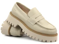 Mokasyny damskie - Półbuty, loafersy damskie - Big Star NN274050, beżowe - miniaturka - grafika 1