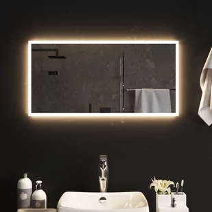 vidaXL Lustro łazienkowe z LED, 80x40 cm - Lustra - miniaturka - grafika 1