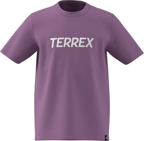 adidas uniseks-kind Terrex Kids Multi Logo T-shirt, preloved purple, 11-12 Years