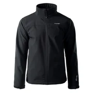 Bluzy sportowe męskie - Męski Softshell HI-TEC LINNUS 99861-BLACK/BLK – Czarny - miniaturka - grafika 1