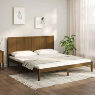 Łóżka - Lumarko Rama łóżka, miodowy brąz, lite drewno sosnowe, 200 x 200 cm - miniaturka - grafika 1