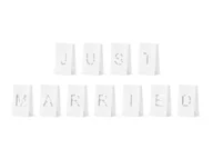 Wesele i ślub - Party Deco Lampion torebki na świece Just Married - 11,5 x 19 x 11 cm - 11 szt. LAMPT6M - miniaturka - grafika 1