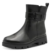 Kozaki damskie - TAMARIS Damskie buty Comfort Boot Flat Półdługie kozaki, Black Nappa, 38 EU, Czarna papka, 38 EU - miniaturka - grafika 1