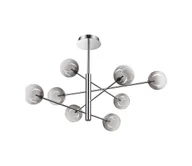 Lampy sufitowe - Ideal Lux - LED Żyrandol EQUINOXE 8xG4/2W/230V śr. 128 cm chrom/dymny - miniaturka - grafika 1