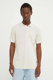 G-Star Raw polo męski kolor beżowy gładki D24663-D618 - Koszulki męskie - miniaturka - grafika 1