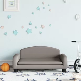 vidaXL Sofa dla dzieci, kolor taupe, 70x45x30 cm, obita tkaniną - Meble do sypialni - miniaturka - grafika 1