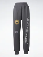 Dresy damskie - Reebok spodnie dresowe damskie ściągacze zielony/szary r. L - miniaturka - grafika 1