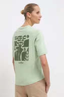Koszulki sportowe damskie - Columbia t-shirt bawełniany damski kolor zielony - miniaturka - grafika 1