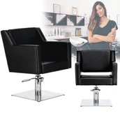 Fotele fryzjerskie - Fotel fryzjerski hydrauliczny obrotowy do salonu fryzjerskiego krzesło fryzjerskie Tina - miniaturka - grafika 1