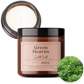 Świece - Cytrusowa Świeca Sojowa w Słoiku z Bawełnianym Knotem Zielone Niebo - miniaturka - grafika 1