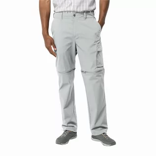 Spodnie sportowe męskie - Męskie spodnie outdoor Jack Wolfskin WANDERTHIRST ZIP PANTS M cool grey - 46 - grafika 1