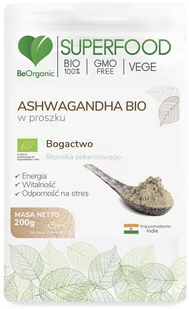 BeOrganic Medicaline BeOrganic Medicaline Ashwagandha Bio w proszku( 200g) 8B9F-287B9 - Zdrowa żywność - miniaturka - grafika 1