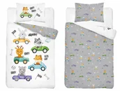 Pościel dla dzieci - Pościel bawełniana do łóżeczka 100x135 5000b autka - miniaturka - grafika 1