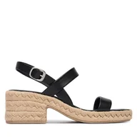 Sandały damskie - Sandały Calvin Klein Block Heel Espa 50 Slingb Lth HW0HW02903 Czarny - miniaturka - grafika 1