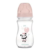 Butelki dla niemowląt - Canpol Babies Babies Butelka szeroka antykolkowa Easy Start Exotic Animals Róż 240ml - miniaturka - grafika 1