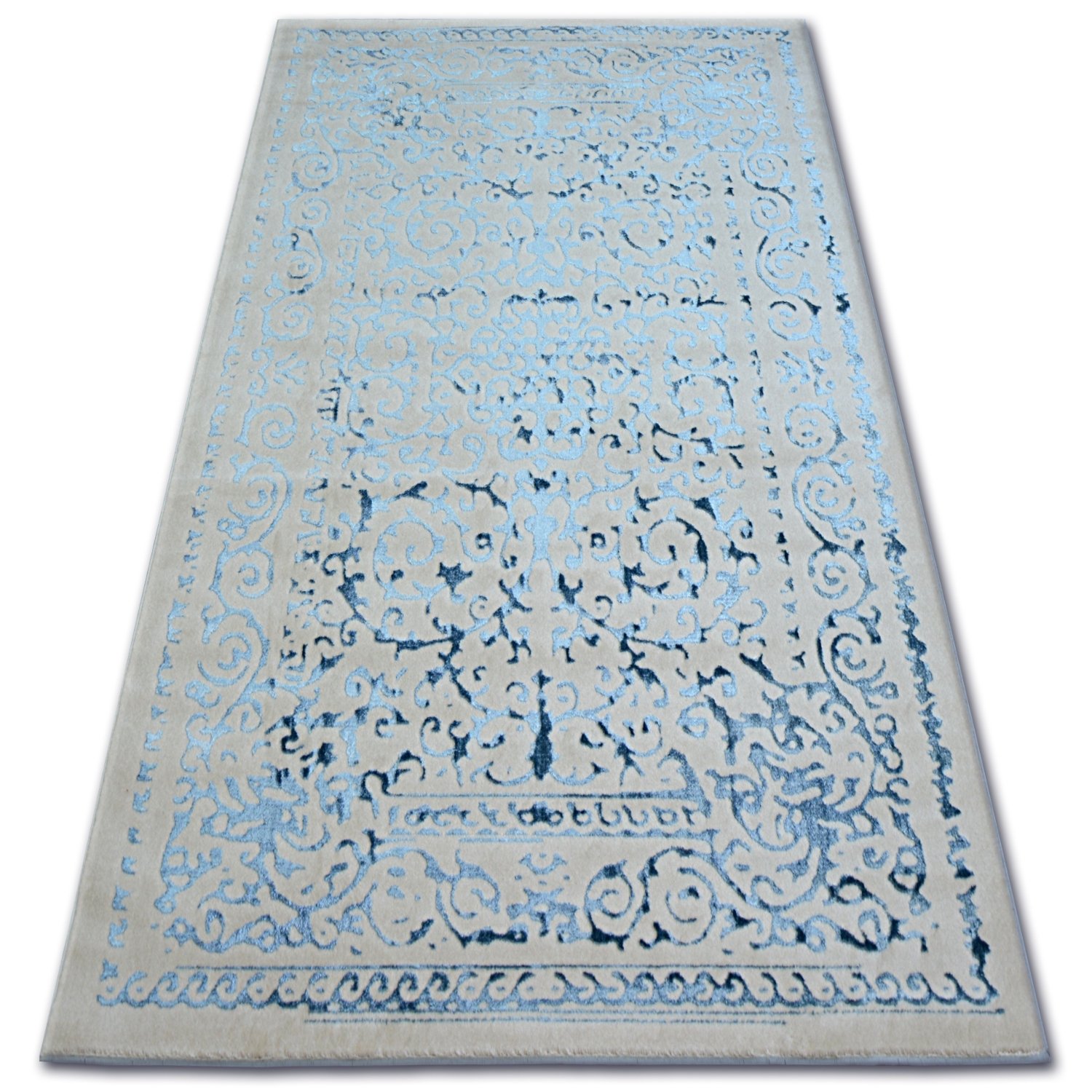 Dywan AKRYL MANYAS 0916 Grey/Blue niebieski 80x150 cm