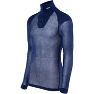 Bielizna sportowa męska - Golf Brynje of Norway Super Thermo Zip polo Shirt Rozmiar: M / Kolor: ciemnoniebieski - miniaturka - grafika 1