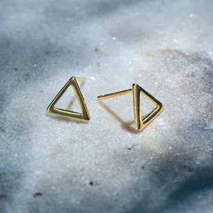 Kolczyki TRIANGULUM pozłacane - Kolczyki - miniaturka - grafika 1