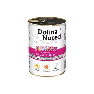 Dolina Noteci PREMIUM Junior bogata w serca wołowe 400g 42493-uniw - Mokra karma dla psów - miniaturka - grafika 1