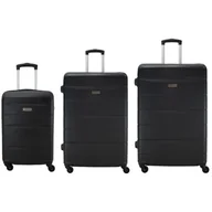 Walizki - Zestaw walizek SEMI LINE T5967 Czarny - miniaturka - grafika 1