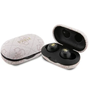 Guess słuchawki Bluetooth GUTWSP4EGP TWS + stacja dokująca ENC różowy/pink 4G Metal - Słuchawki - miniaturka - grafika 6
