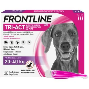 Frontline TRI-ACT Spot-On dla psa L 3x4ml - Artykuły przeciw pasożytom - miniaturka - grafika 2