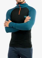 Bluzy sportowe męskie - Bluza termoaktywna Dynafit FT Dryarn Warm Hoody - mallard blue - miniaturka - grafika 1