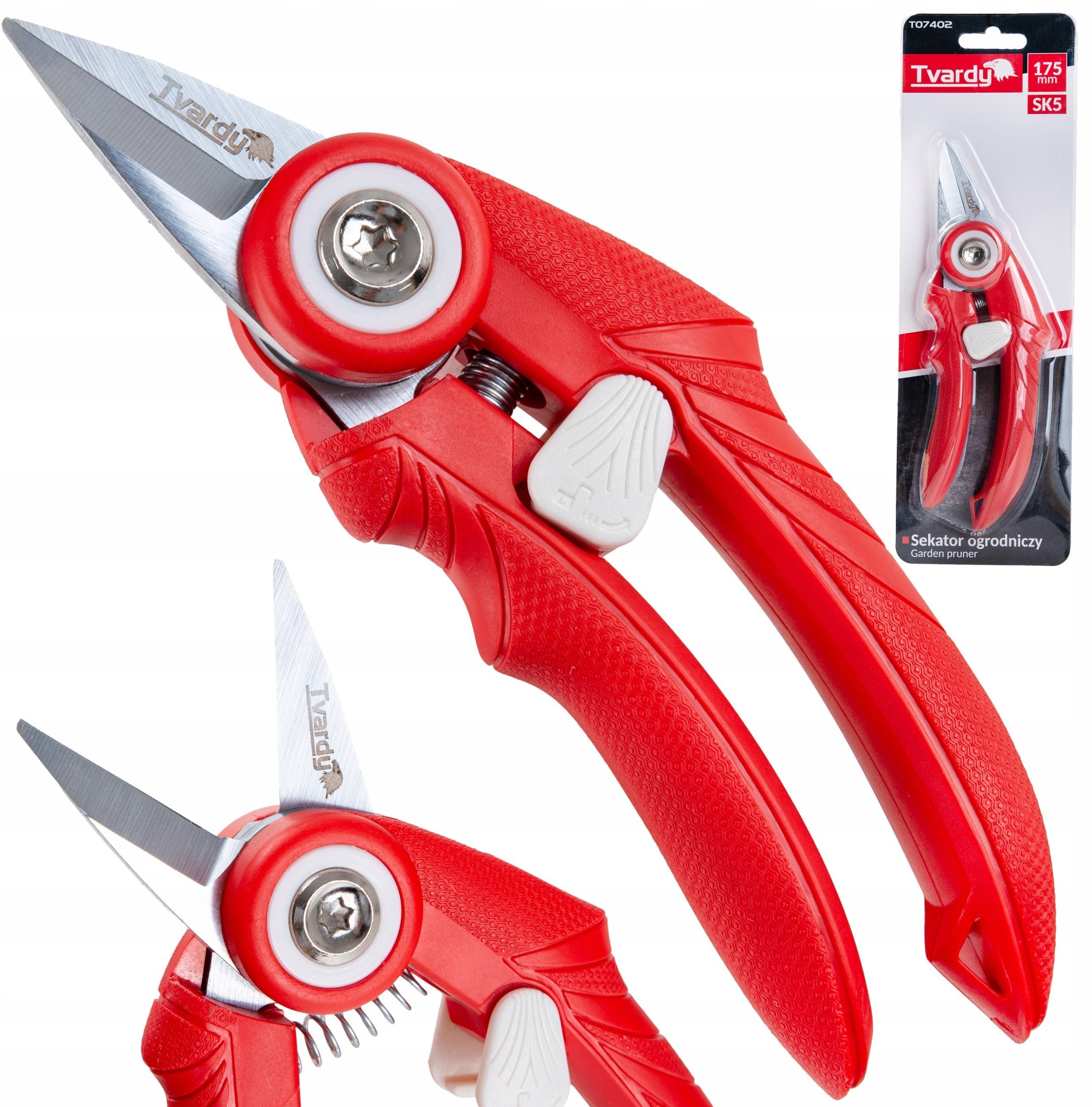 Sekator ogrodniczy prosty z ostrzem mijającym 175mm SK5 6/72
