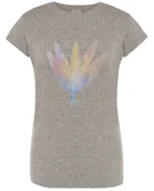 Koszulki i topy damskie - T-Shirt damski kolorowy nadruk Pióra r.XXL - miniaturka - grafika 1