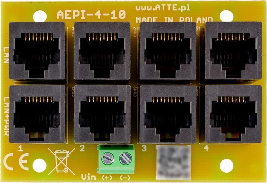 Adapter bluetooth Atte Adapter PoE PASSIVE 4 kanałowy 10/100 AEPI-4-10-OF