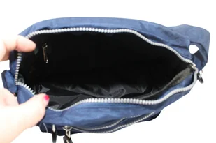 Stylowa Lekka Materiałowa Torba Pozioma Średnia Na Ramię Bag Street NR 2245 GRANATOWY 28 x 19 x 12 [cm] - Torebki damskie - miniaturka - grafika 8