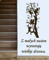 Naklejka: Z małych nasion wyrastają wielkie drzewa - Pomoce naukowe - miniaturka - grafika 1