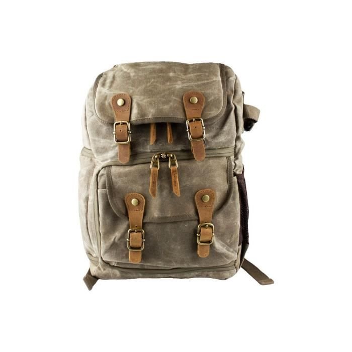 Wytrzymały plecak na aparat w stylu vintage - brązowy