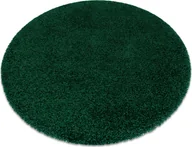 Dywany - Dywan SOFFI koło shaggy 5cm butelkowa zieleń zielony koło 80 cm - miniaturka - grafika 1