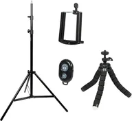 Statywy fotograficzne - Statyw Blow 79-194# Tripod blow statyw do telefonu z uchwytem bs18 - miniaturka - grafika 1