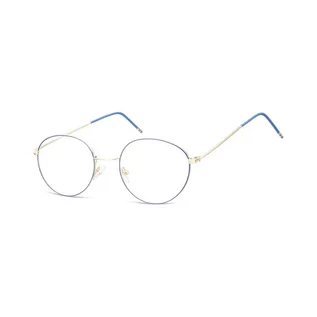 Okulary korekcyjne, oprawki, szkła - Lenonki Okulary oprawki optyczne 929E złote + niebieskie - grafika 1