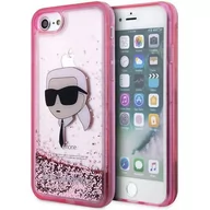 Etui i futerały do telefonów - Karl Lagerfeld KLHCI8LNKHCP iPhone 7/8/ SE 2020/2022 różowy/pink hardcase Glitter Karl Head - miniaturka - grafika 1