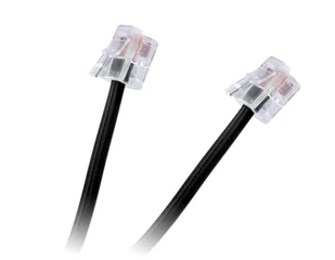 NoName Kabel telefoniczny prosty 2m Czarny TEL0033A-2 - Kable miedziane - miniaturka - grafika 1